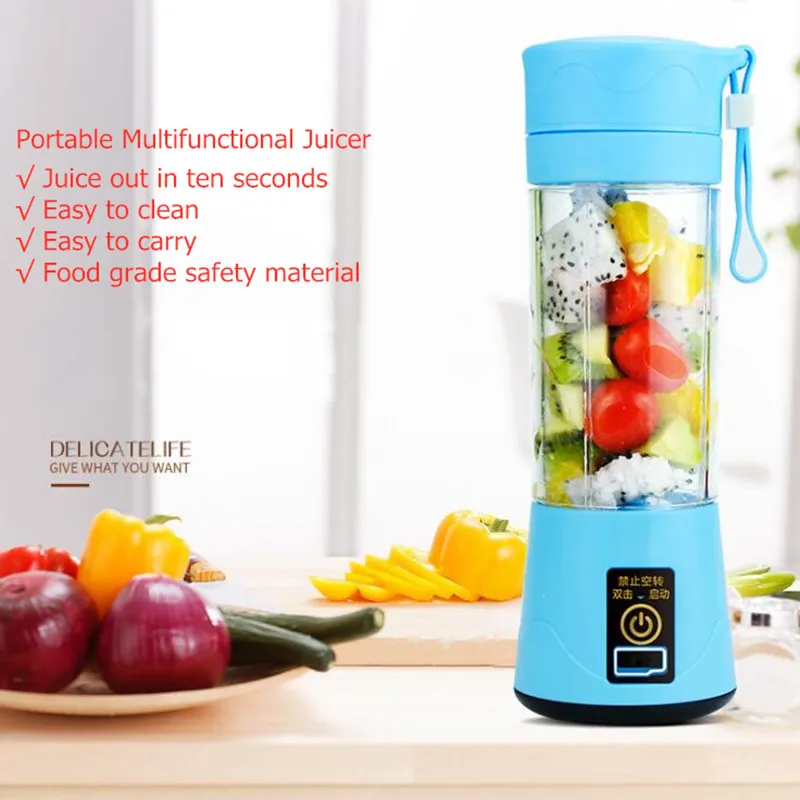 380ml Mini Portable Electric Fruit Juicer USB Rechargeable S