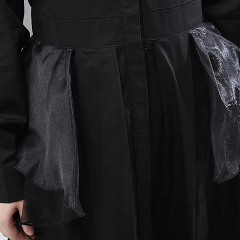 XITAO лоскутное Сетчатое повседневное однобортное платье для женщин 2020 Весенняя