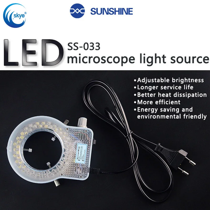 

Sunshine SS-033 LED Microscope repair White Light Source Single Cylinder Binocular Stereo Ring Lamp For Stereo Microscope tool