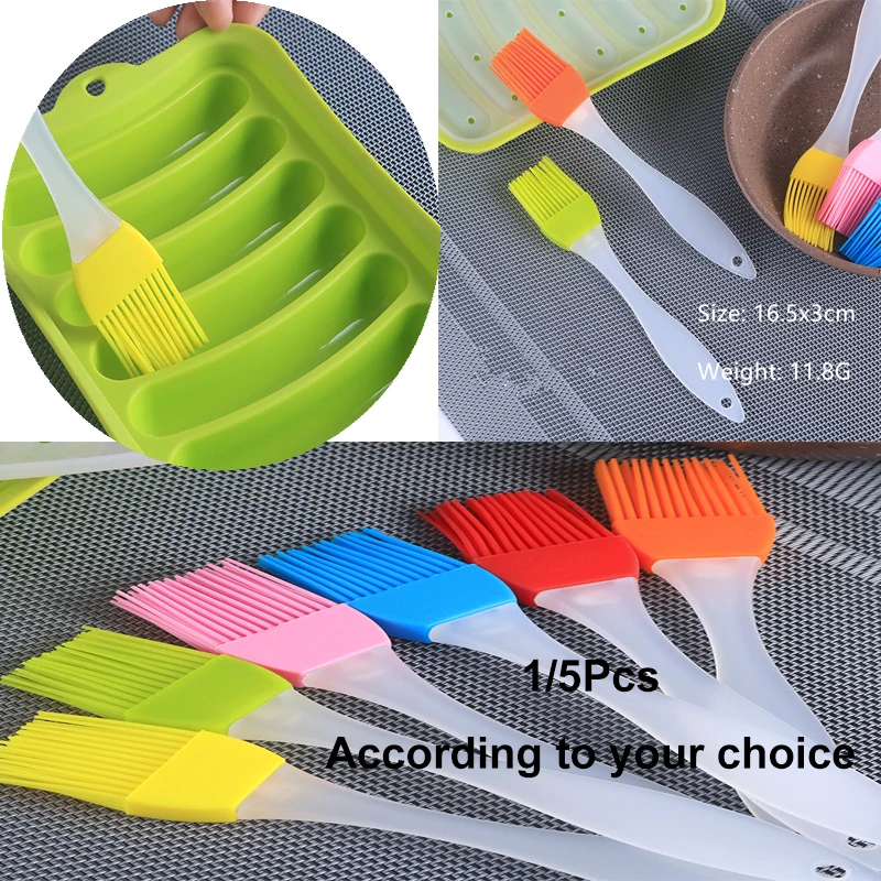 

1pc BBQ Brush Food Silicone Baking Cookware Pastry Cooking Tool Bread Oil Cream Brush Utensil Barbecue Tool Kitchen Accessories