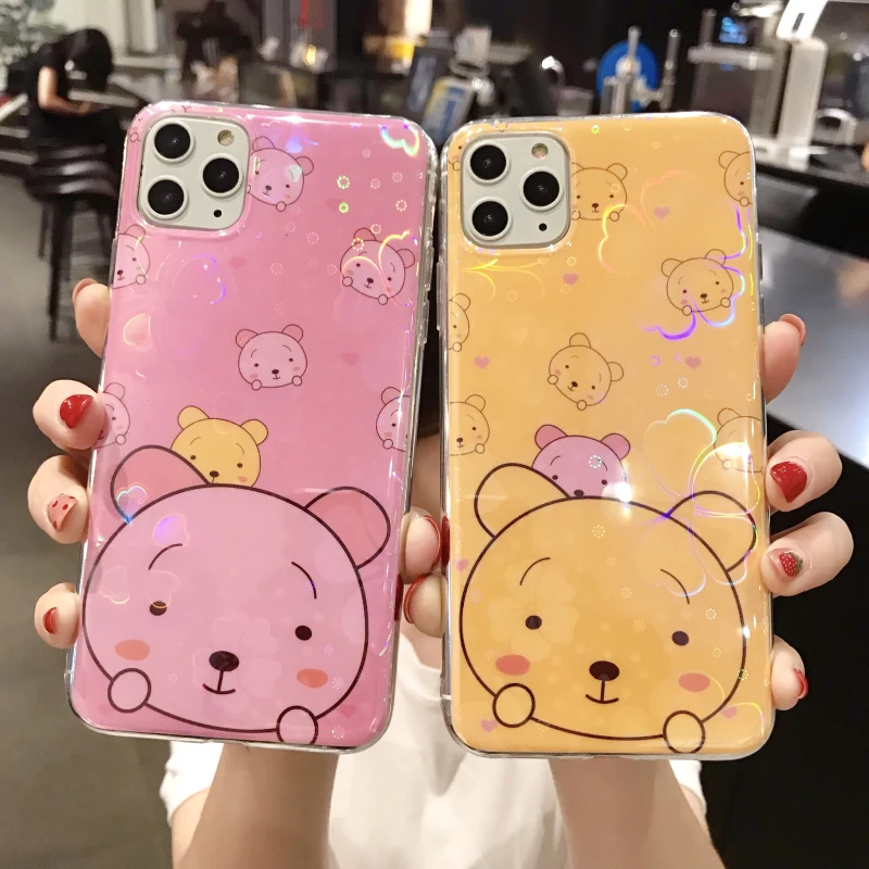 Цветной чехол для телефона с мультяшным животным iPhone X XR SX MAX 11 Pro Max 6 6s 7 8 Plus