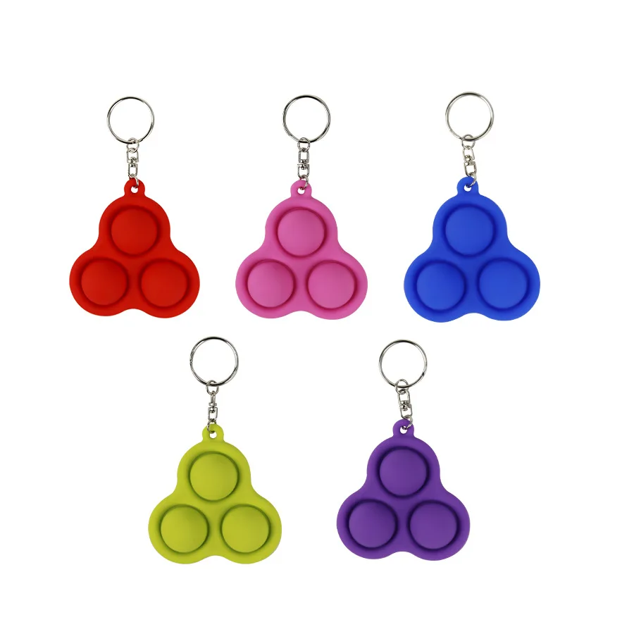 

Triangle Decompression Silicone Key Ring Decompression Rat Key Ring Pressure Relief Key Chain Suppression Whack-a-Mole Vent Toys