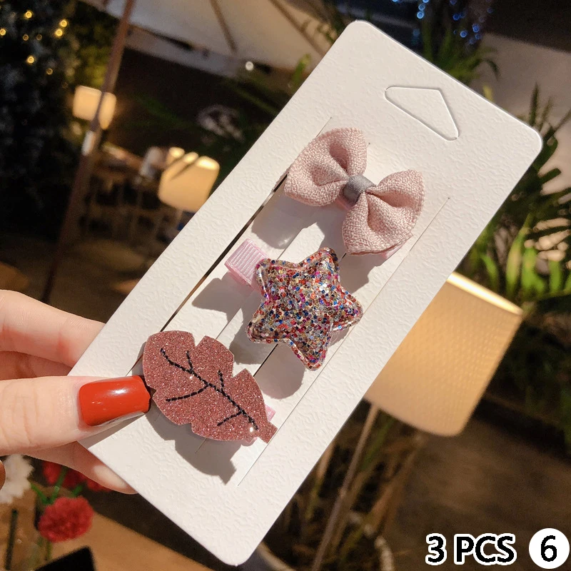 4PCS 6 4/5 шт./компл. ювелирные украшения для волос симпатичная детская одежда с бантом, с проектом из мультфильма, волосы на заколках для наращивания шпильки с орнаментом заколки повязка Для женщин аксессуары для волос - Окраска металла: 4PCS 6