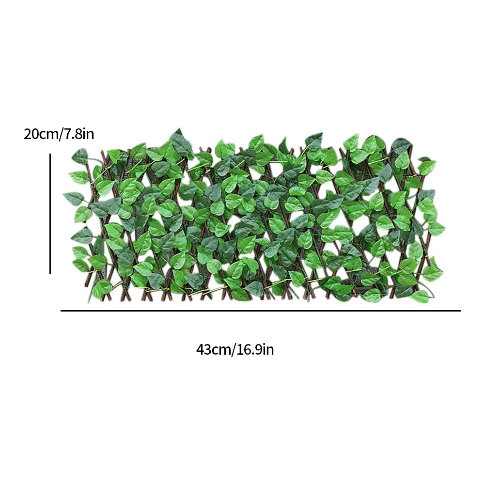 

Adjustable Retractable Fence Artificial Leaf Garden Trellis Decoration Privacy Expanding Wooden Landscaping Fence Balcony