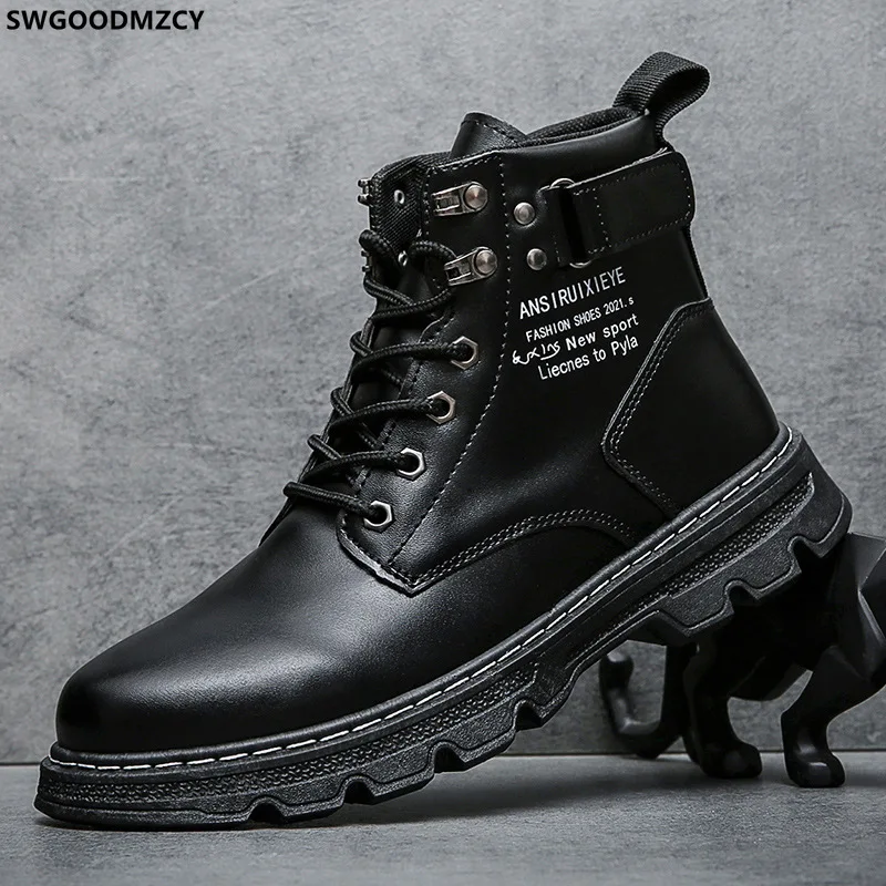 

Leather Boots Men Casual Shoes Designer Ankle Boots Man Martin Boots for Man 2022 Luxury Shoes Man Chaussure Homme Botas Hombre