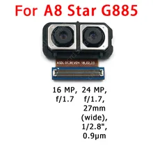 Original Front Back Rear Camera For Samsung Galaxy A8 A9 Star G885 Main Facing Camera Module Flex Ca
