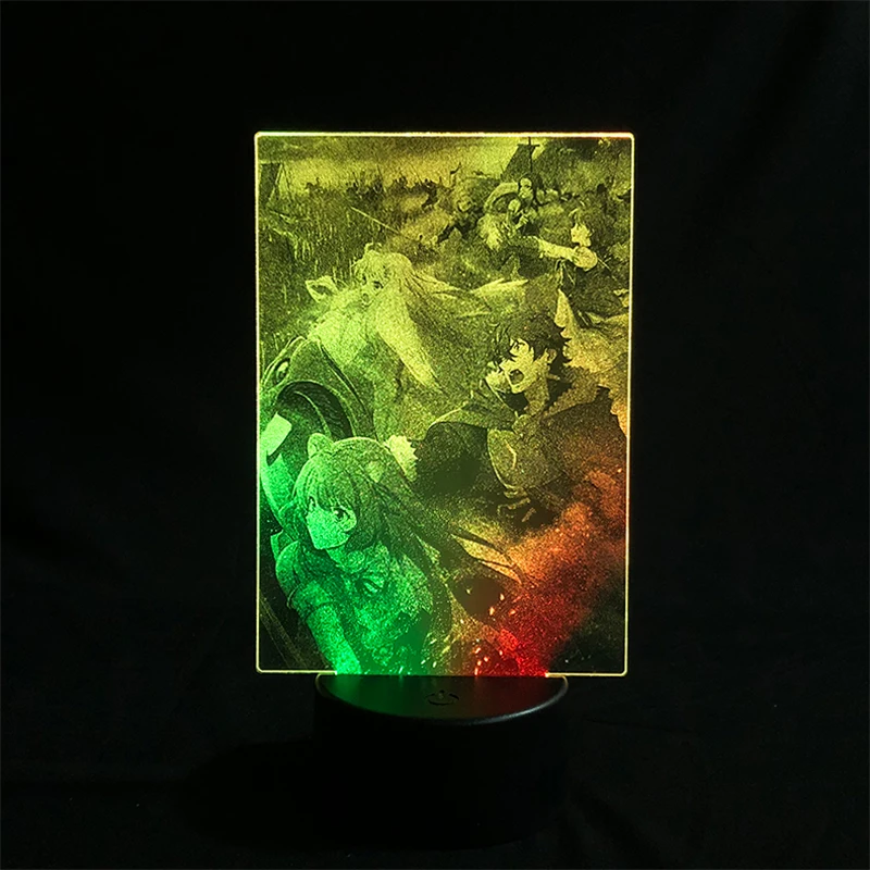 

Пульт дистанционного управления двухцветная лампа восходящий щит герой японское аниме Манга Двухцветная светодиодная лампа двухцветная 3D...