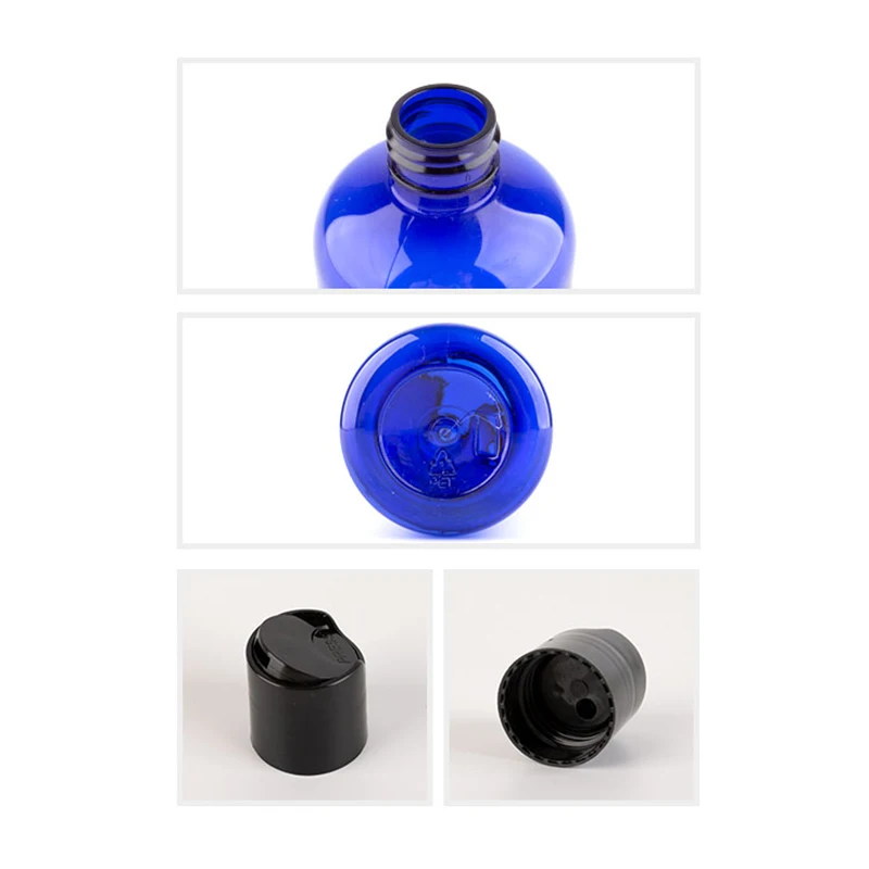220ml Empty Clear White Green Brown green Plastic Bottles Refillable Travel With Disc Top Cap For Shampoo Toner | Красота и здоровье