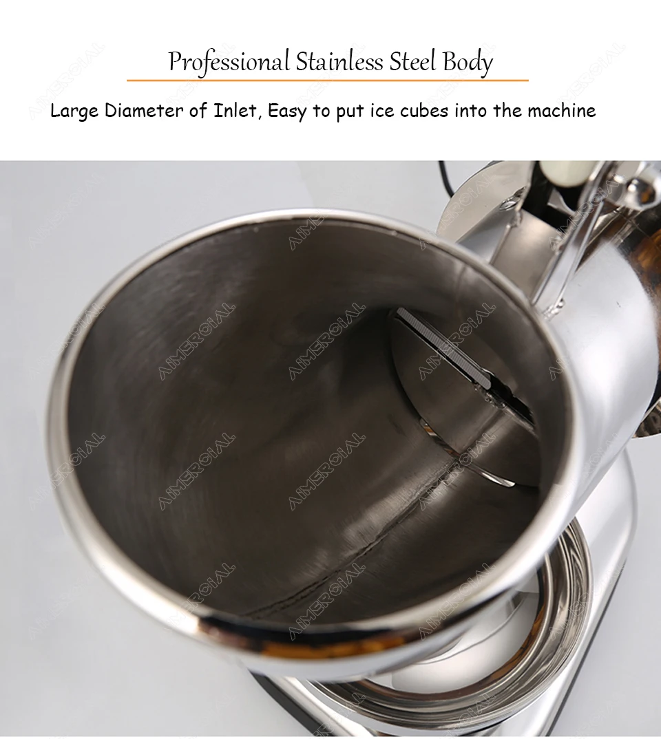 ZY114 Коммерческая электрическая двойная дробилка для льда S. steel smoomies бритва DIY машина для производства льда 180 кг/ч