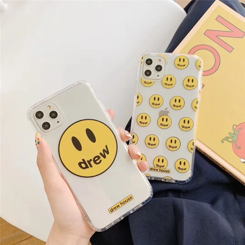 

Justin Bieber drew house Soft TPU Transparent cover case for iphone 7 8 plus X XR XS Max 11 Pro 3D Funny Smiley face phone coque