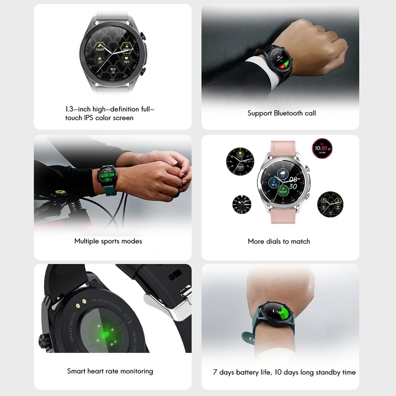 

Smart Watch Men Bluetooth Sports Waterproof for HuaWei Android IOS