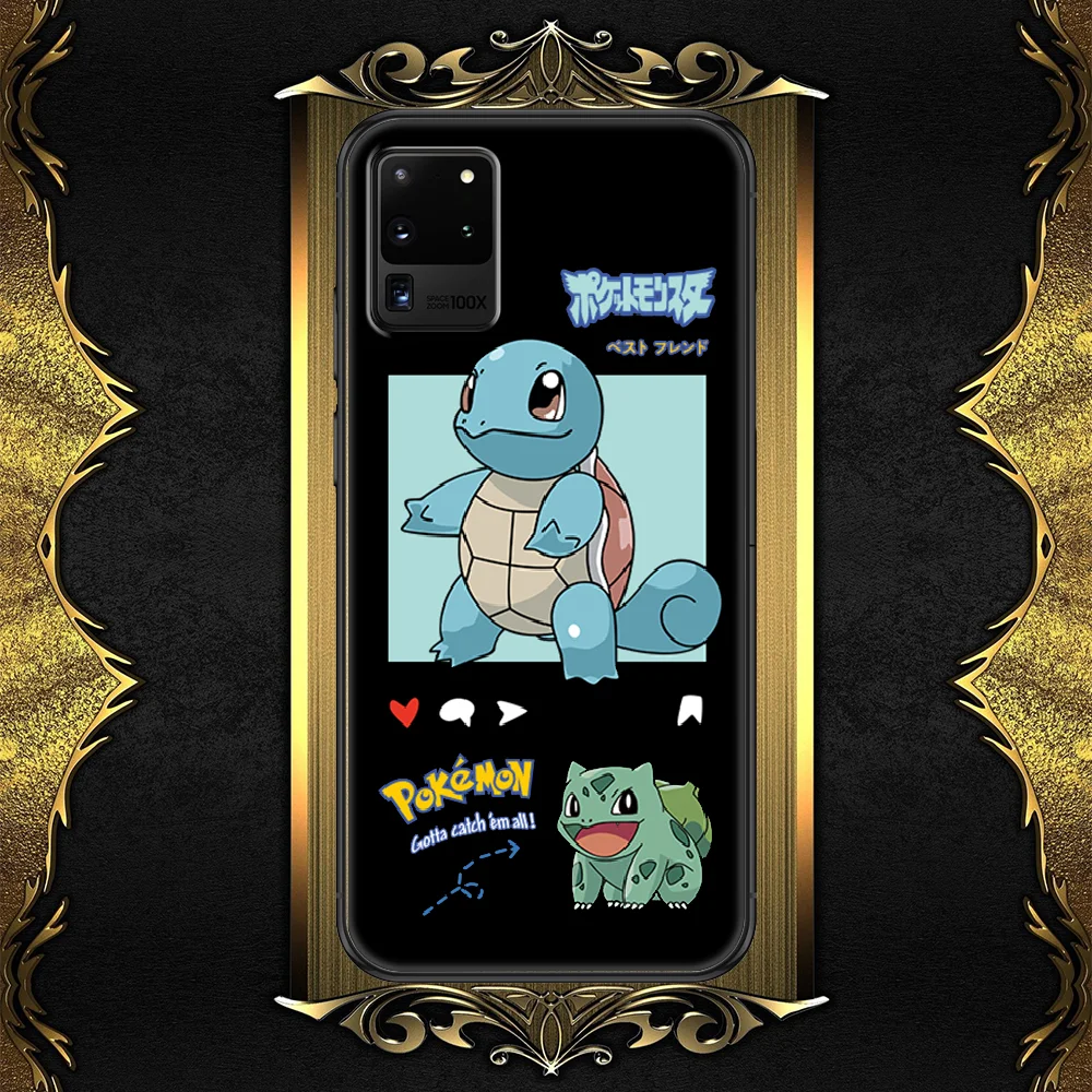 

Cute Cartoon Pikachu Phone case For Samsung Galaxy Note 4 8 9 10 20 S8 S9 S10 S10E S20 Plus UITRA Ultra black art cover 3D prime