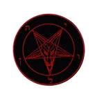 Печать булавки Baphomet, сатаническая пентаграмма, черный и красный значок, отлично подходит для практиков оккультиста