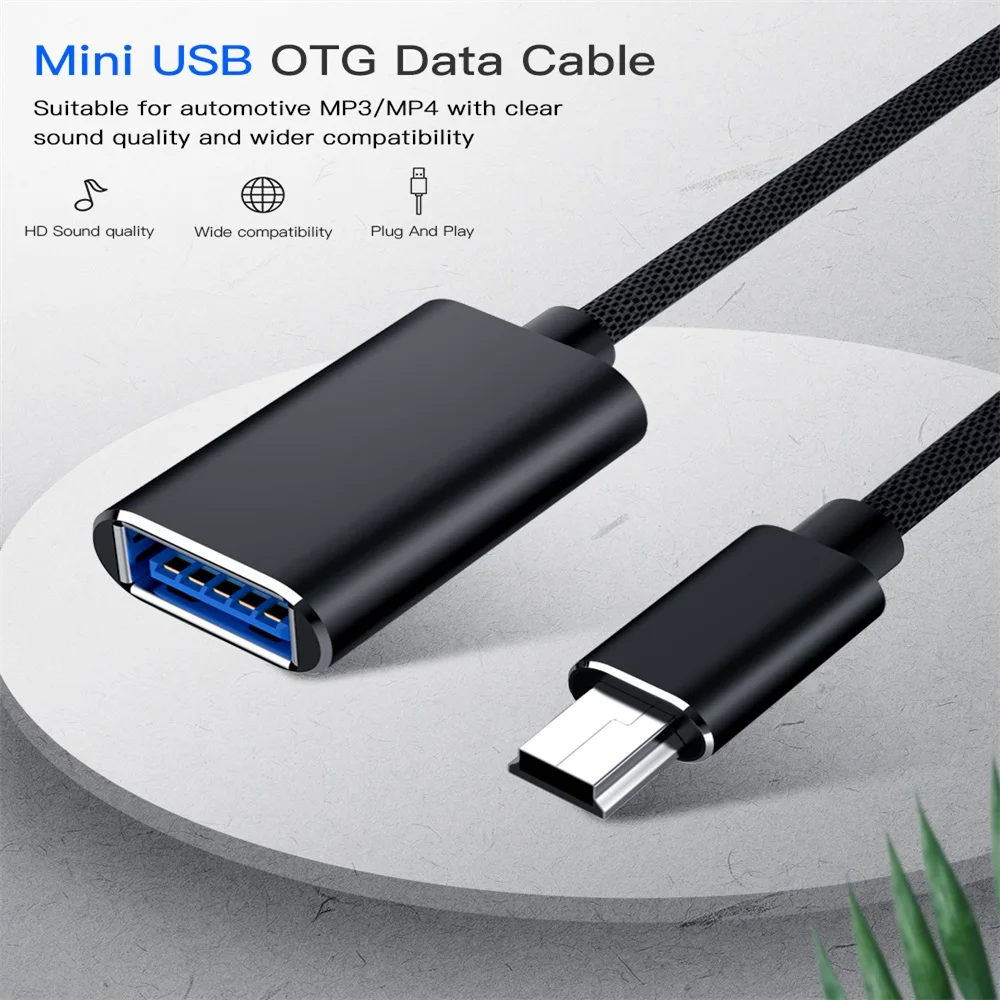 5 Pin B кабель Male к USB 3 0 Женский металлический Шнур адаптер для автомобиля MP4 Mini USB3.0