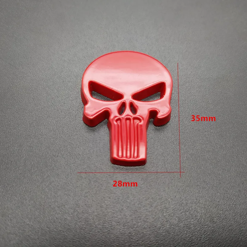 2 pcs Punisher metal badge magwell sticker Metal Decal Sticker 3D Motorcycle Car emblem self adhesive DIY Skull badges | Автомобили и