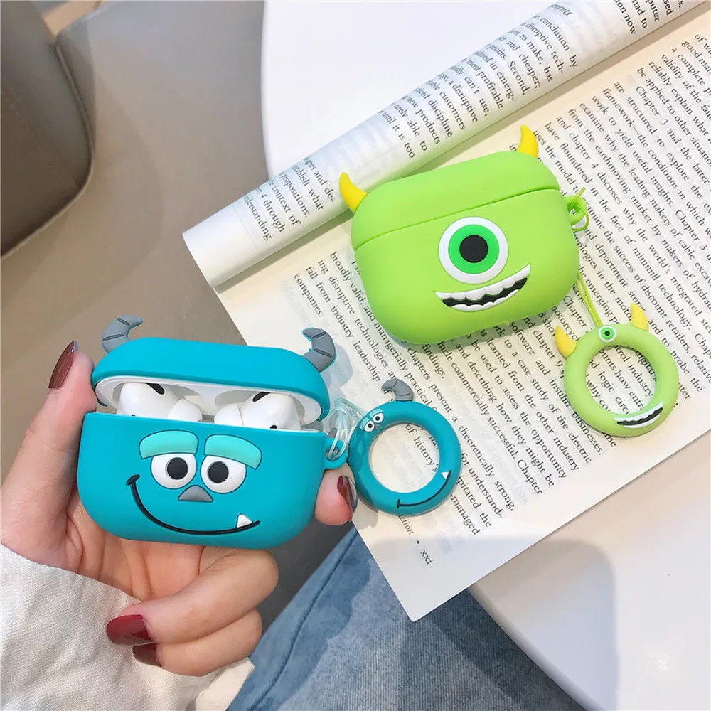 Милый мультяшный беспроводной чехол для наушников Airpods Pro силиконовый зарядки