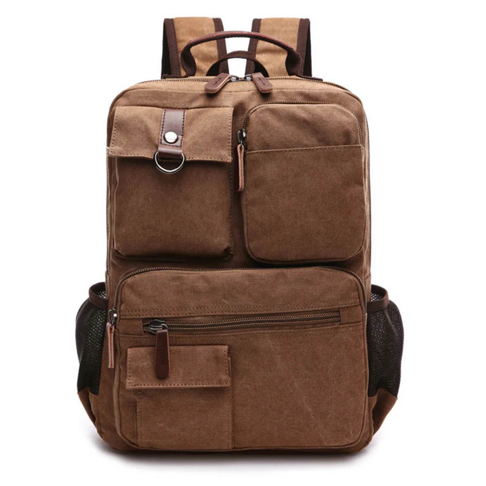 Холщовый Рюкзак для улицы винтажный рюкзак ноутбука повседневный с несколькими