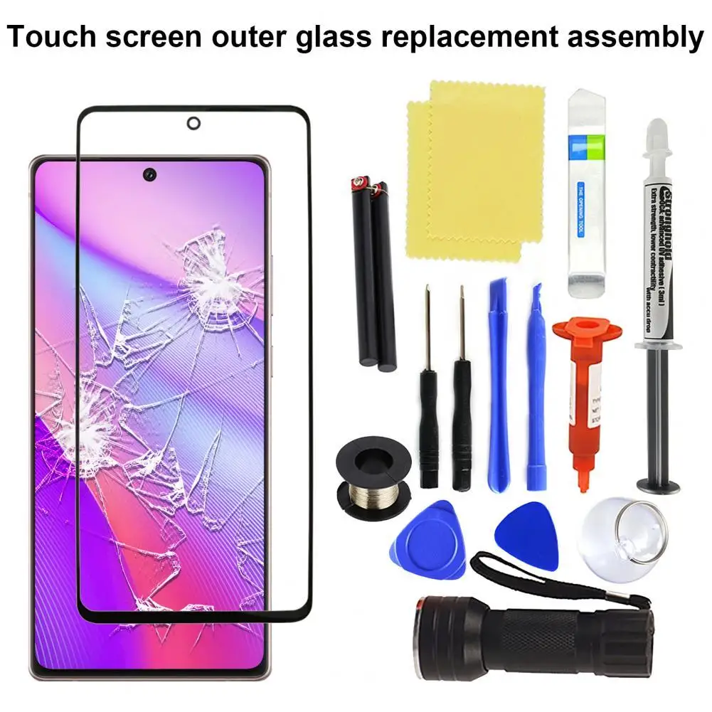 for Samsung Galaxy Note Series Phone Screen Replacement Front Outer Lens Glass Screen Repair Tools Kit for Note 8/9/10/20 Ultra