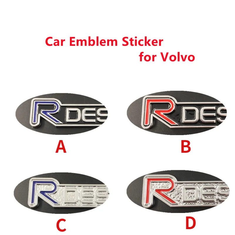 

Car Styling Sticker 3D R design Badge Emblem for Volvo XC90 S60 XC60 V70 S80 S40 V50 V40 V60 S70 S90 V90 Car Accessories