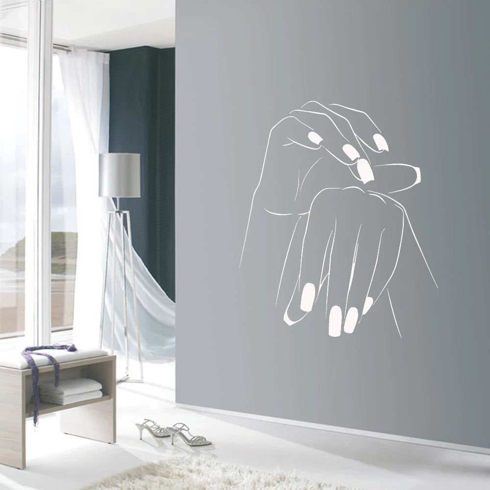 YOSLIFE Модная креативная Наклейка на стену для ногтевого салона, искусство на стену, наклейка, фотообои OV17