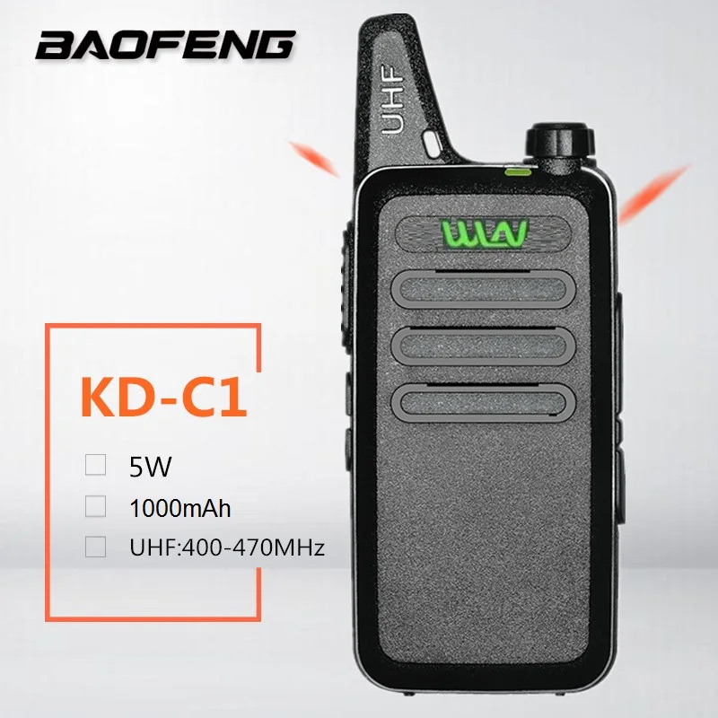 

WLN KD-C1 Mini Kids Walkie Talkie Ham CB Radio Station UHF 400-470MHz Mobile Transceiver USB Charger Woki Toki wln kd-c1 bf t1