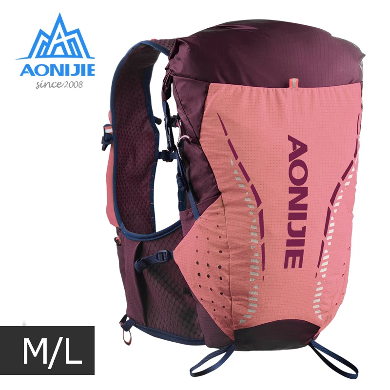 M/L Size AONIJIE C9104 Outdoor Ultra Vest 18L Hydration Backpack Pack Bag Soft Water Bladder Flask Marathon Race Trail Running
