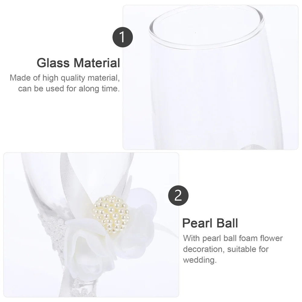 

2pcs Decorative Wedding Goblet Decorative Goblet Wedding Creative Glass
