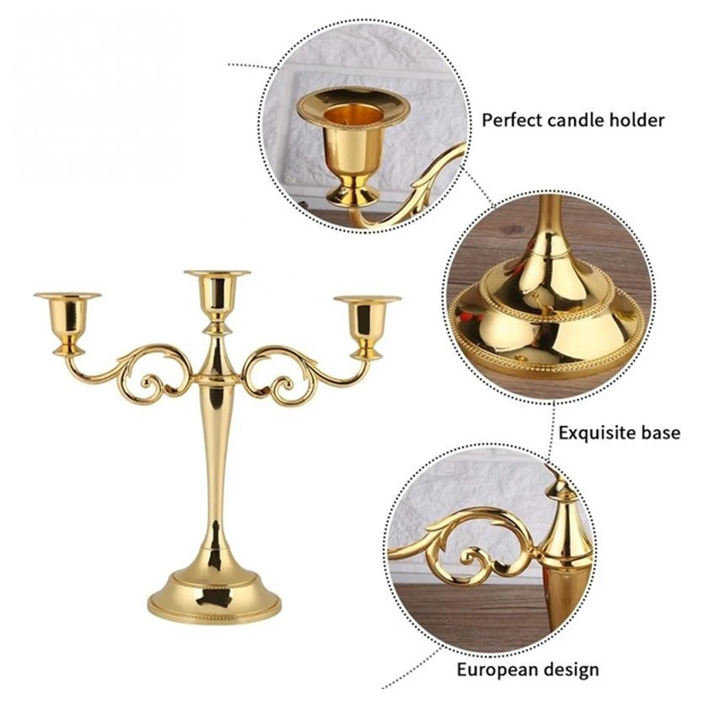 Подсвечник из сплава в скандинавском стиле трехголовый подсвечник для вечерние