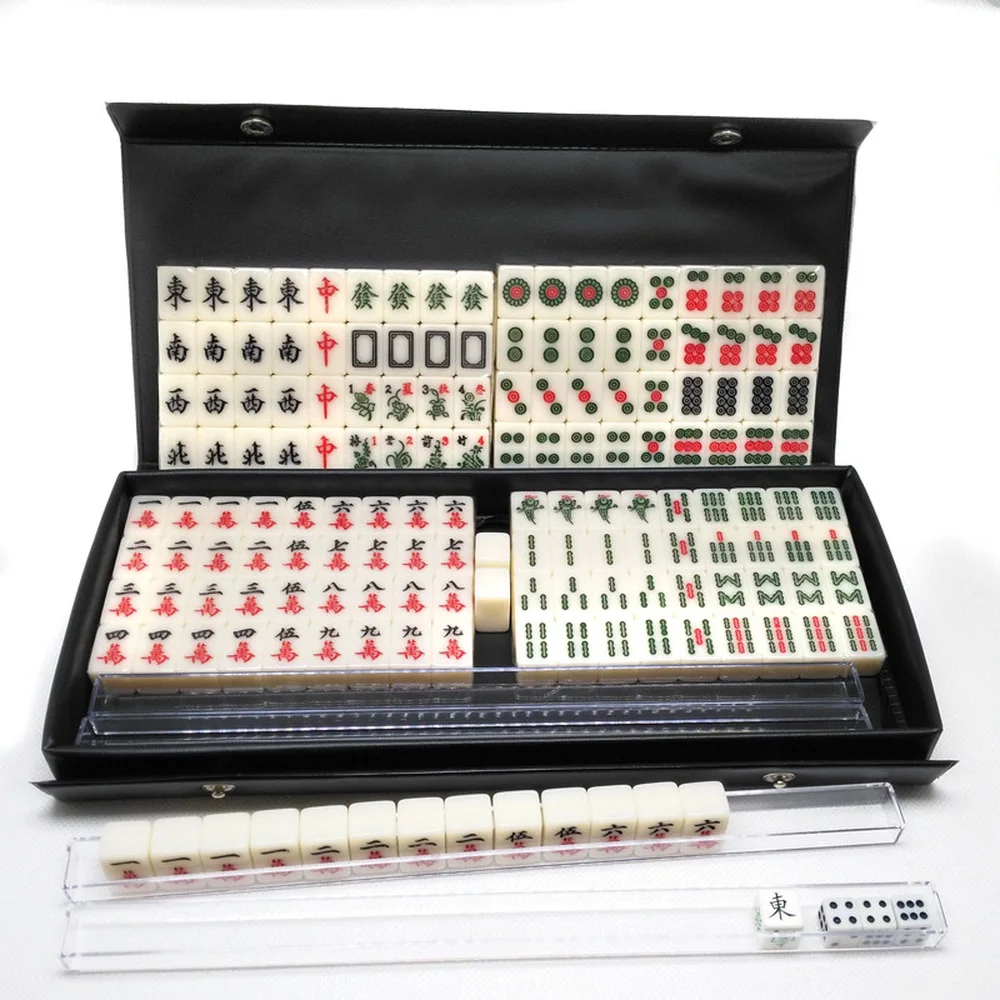 144 Плитки маджонг комплект 20 мм Забавный в традиционном китайском стиле