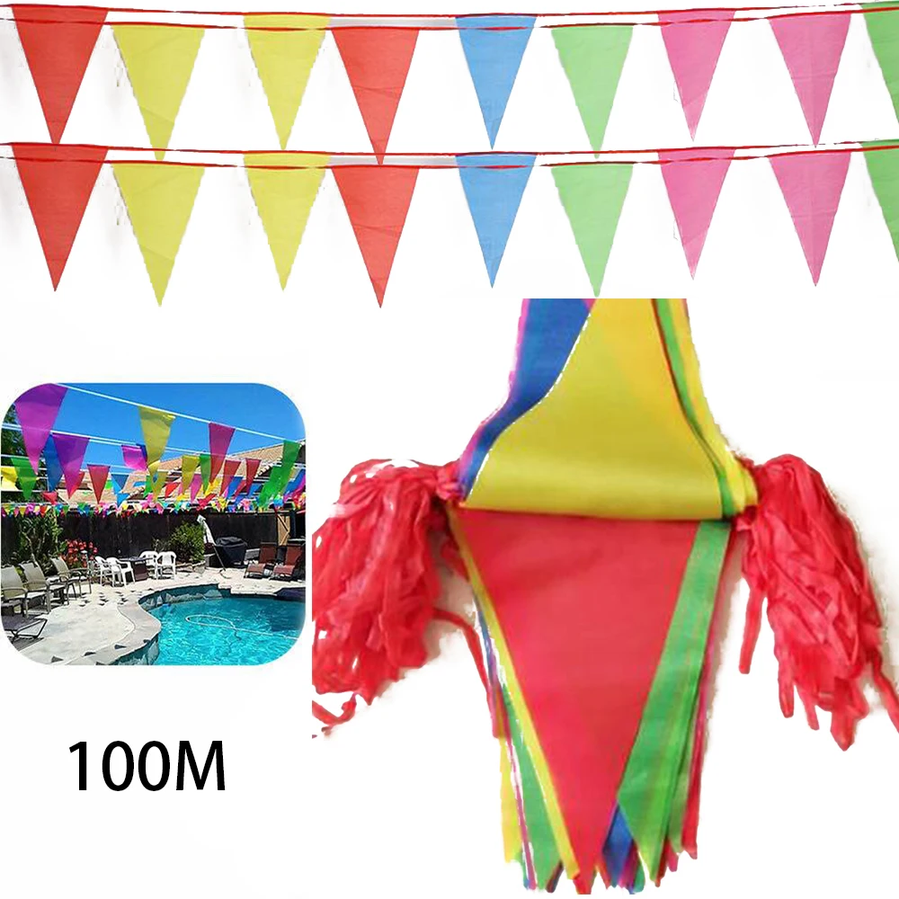 100/80/50 м/уп. на открытом воздухе цветные флаги Треугольники Строка Флаг Вымпел