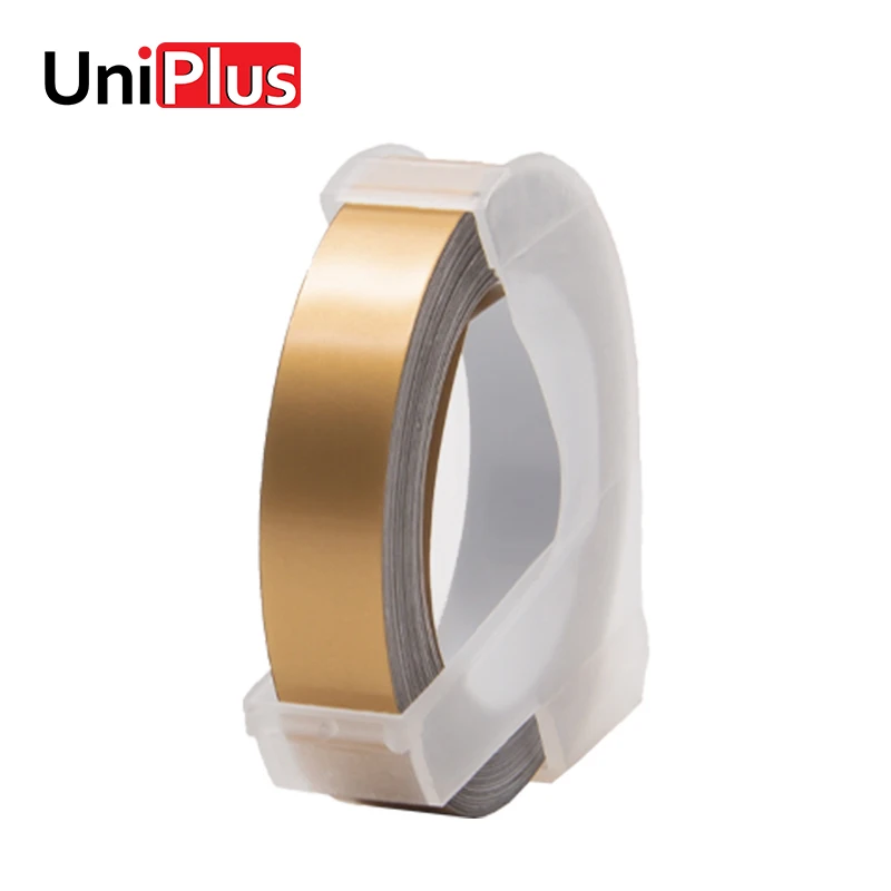 UniPlus шампанское золото DYMO 3D ленты для этикеток 1540 1755 1880 12965 12966 машина печати