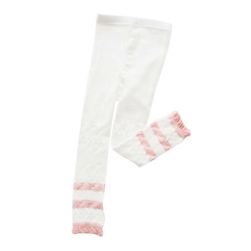 Колготки для маленьких девочек полосатые колготки хлопковая трикотажная