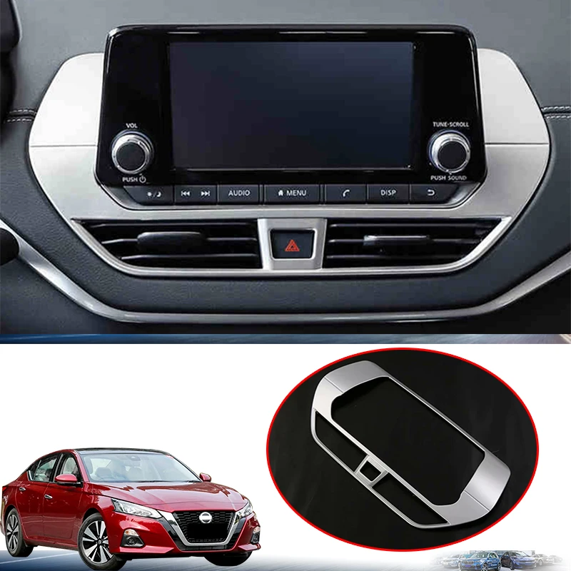 

For Nissan Altima MK7 2019 2020 ABS Pearl Chrome Car Interior Center Control Cover Trim Accessories