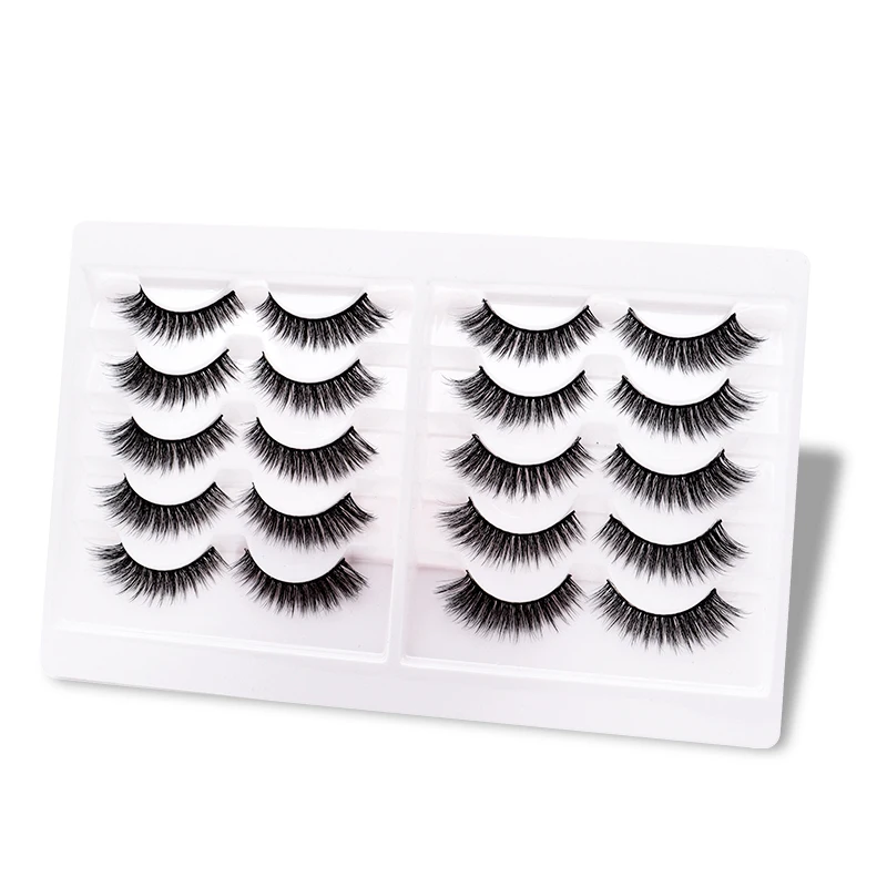 10 пар натуральных ресниц для макияжа Волшебные ресницы ручной работы Мягкие