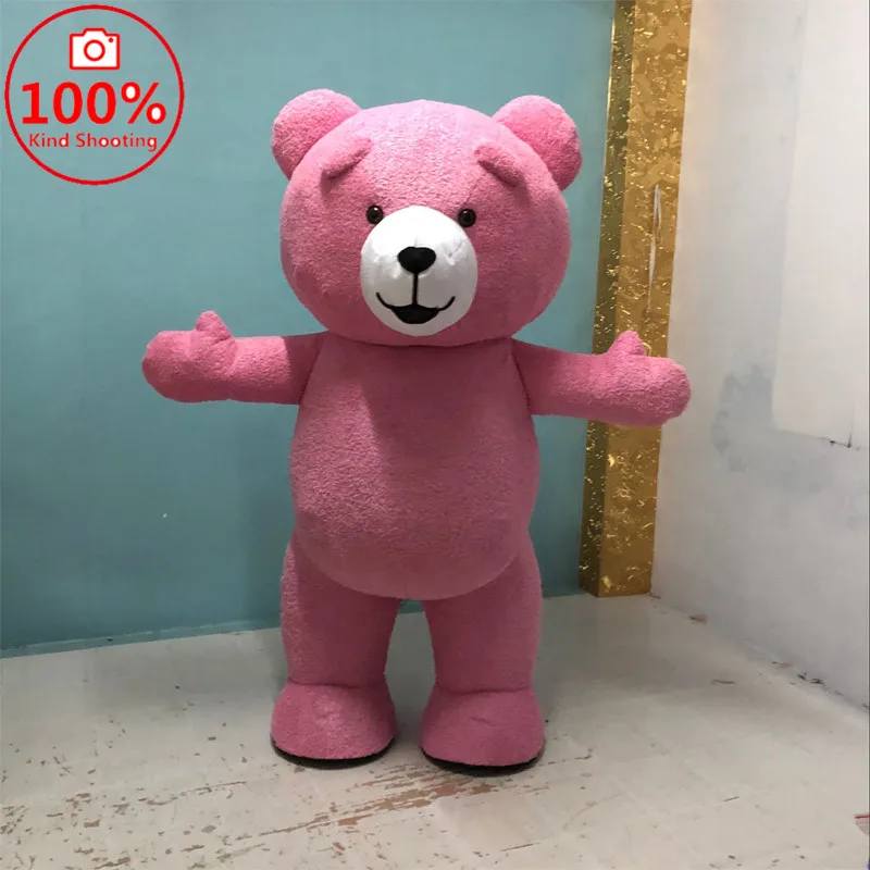 Inflatable Ted dy Bear Plush Mascot Costume Suit Cosplay Party Game Furry Dress Outfits Halloween Xmas Easter for Adult Costume
