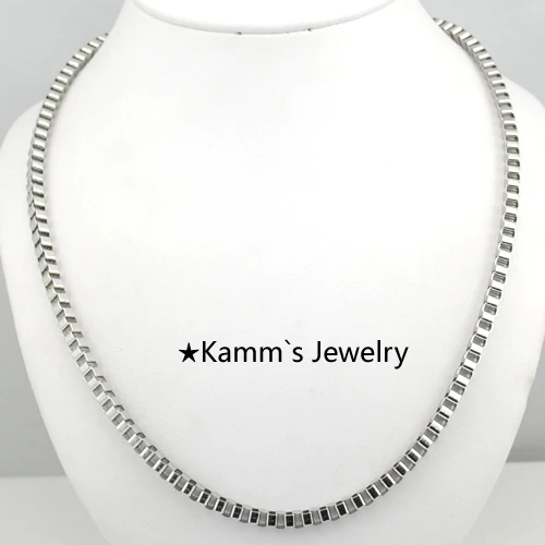 AMUMIU 6MM Box chains For Men Necklaces Stainless Steel Jewellry Promotion Rock PUNK Wholesale KN309 | Украшения и аксессуары