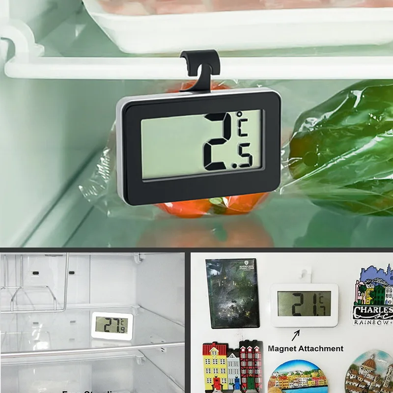 Водонепроницаемый цифровой термометр lcd экран прецизионный холодильник для