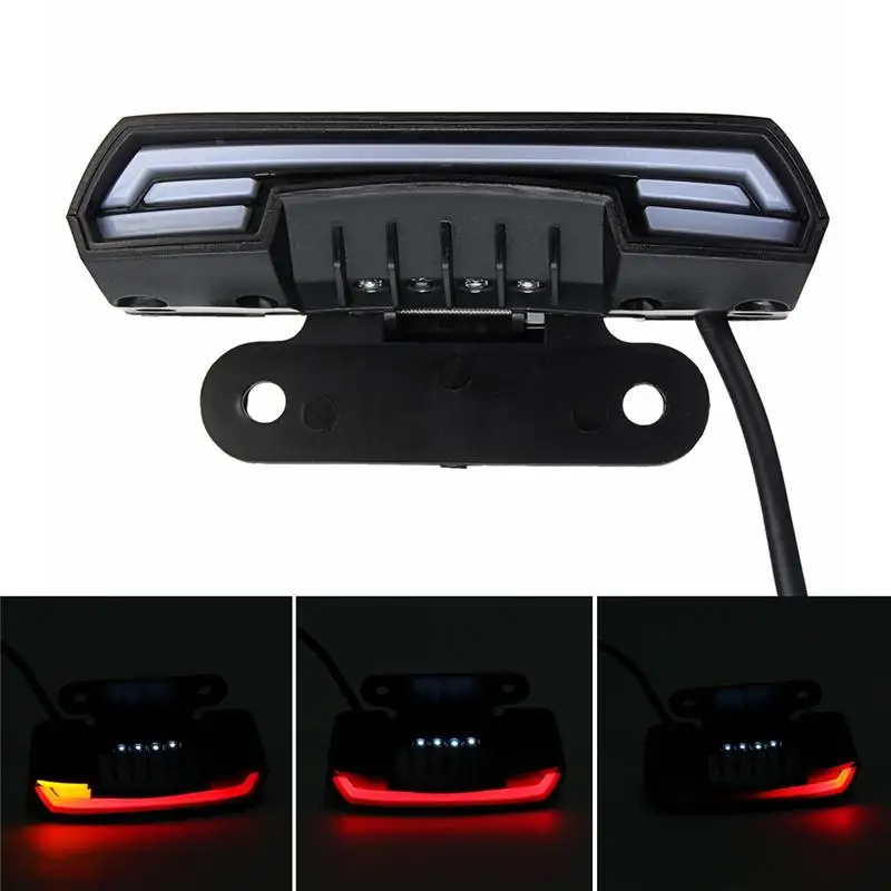 48LED гибкий мотоциклетный стоп-сигнал, сигнальный светильник, полоса номерного знака, задний фонарь, внедорожный мото задний светильник, бар 2835SMD+ 3014SMD