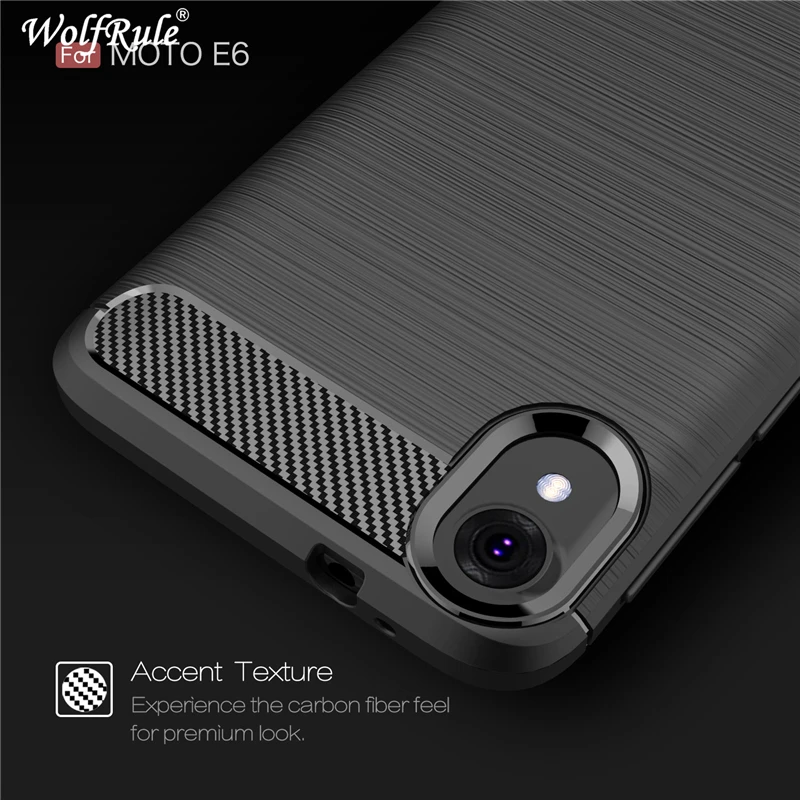 

For Cover Motorola Moto E6 Case Shockproof Bumper Carbon Fiber Case For Motorola Moto E6 Phone Case For Motorola Moto E 6th Gen