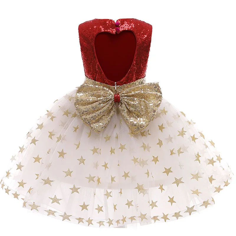 

Girls Dress Christmas Sequin Kids Clothes Princess Dress For Girls Bowknot Wedding Party Dresses vestidos Clothes Clothing 8-10Y