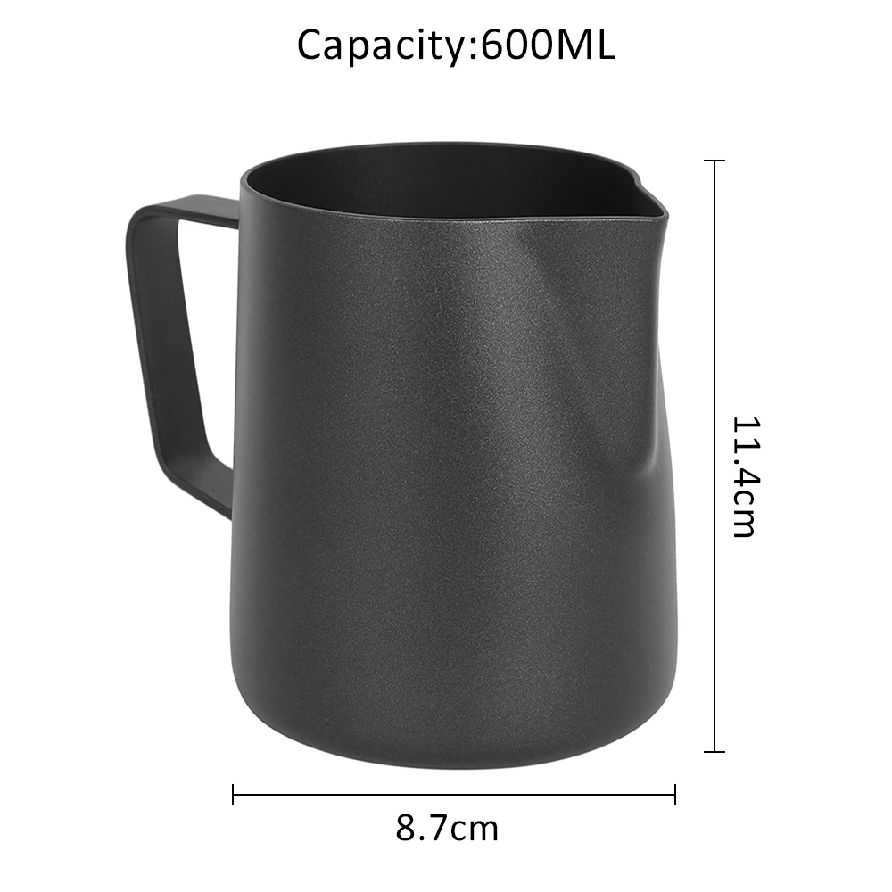 

Milk Frothing Jug Pitcher Non Stick Cup Type Milk Foam Cup Kitchen Stainless Steel Barista Craft Espresso Coffee Latte Cream Cup