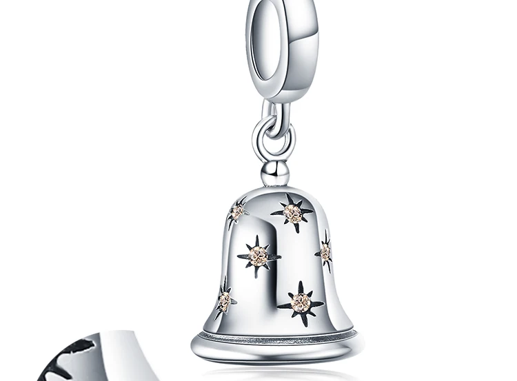 Ювелирные изделия Jingle Bell серебряные бусины 925 пробы Подвески Серебро 925 для браслета Серебро 925 Оригинальное Изготовление ювелирных изделий