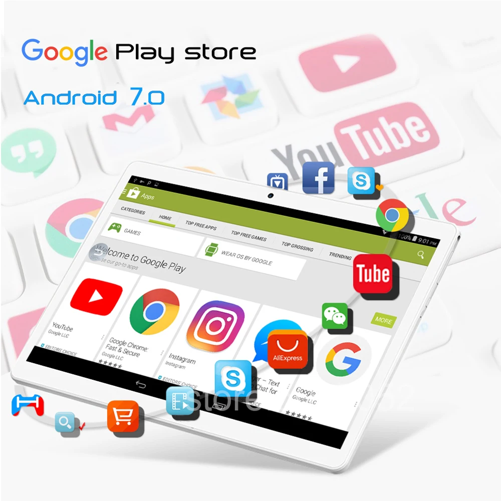 Супер 2.5D закаленное стекло для планшета 10 дюймов 1920*1200 HD Octa Core 4G LTE 8.0MP разрешение двойные камеры планшеты.