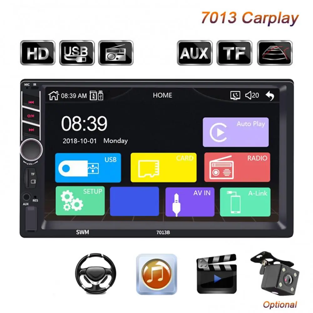 

50% Dropshipping!!7013 Car MP5 Player FM Radio Bluetooth Auto Video Player 7 Inch Auto Bluetooth Media Player