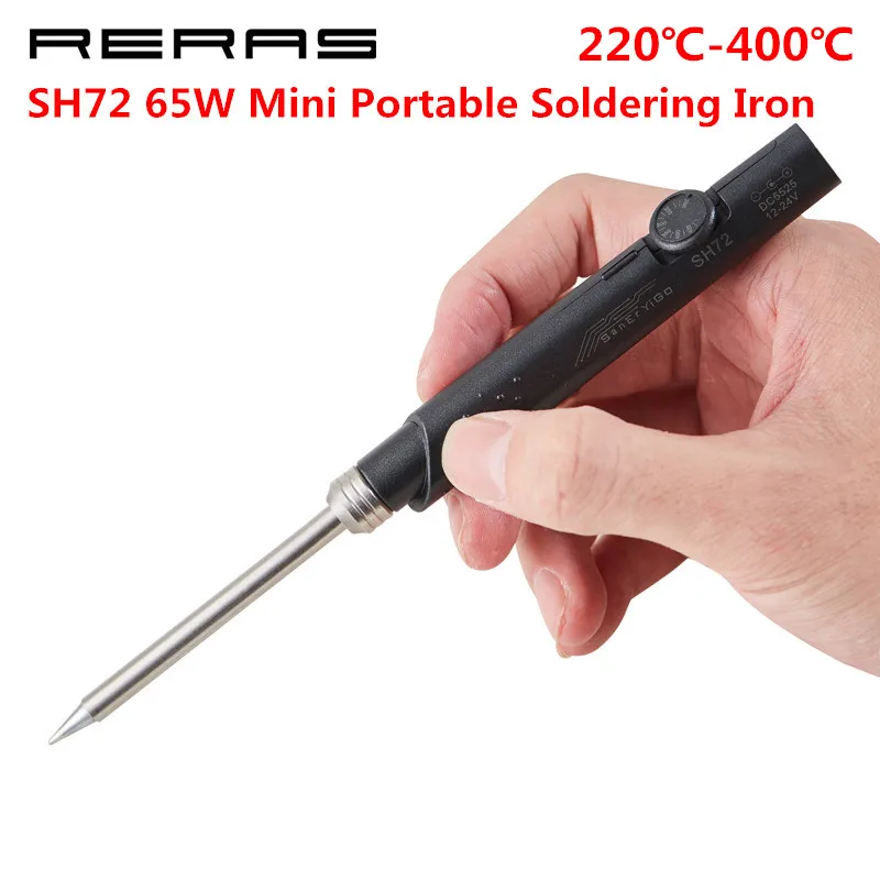 

Регулируемая цифровая паяльная станция SH72 65 Вт 12-24 В 220-400 ℃ DC5525