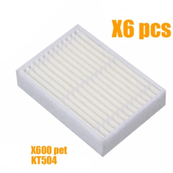 6 шт. Замена Hepa фильтр для панда X600 ПЭТ Kitfort KT504 роботов-аксессуары робота-пылесоса