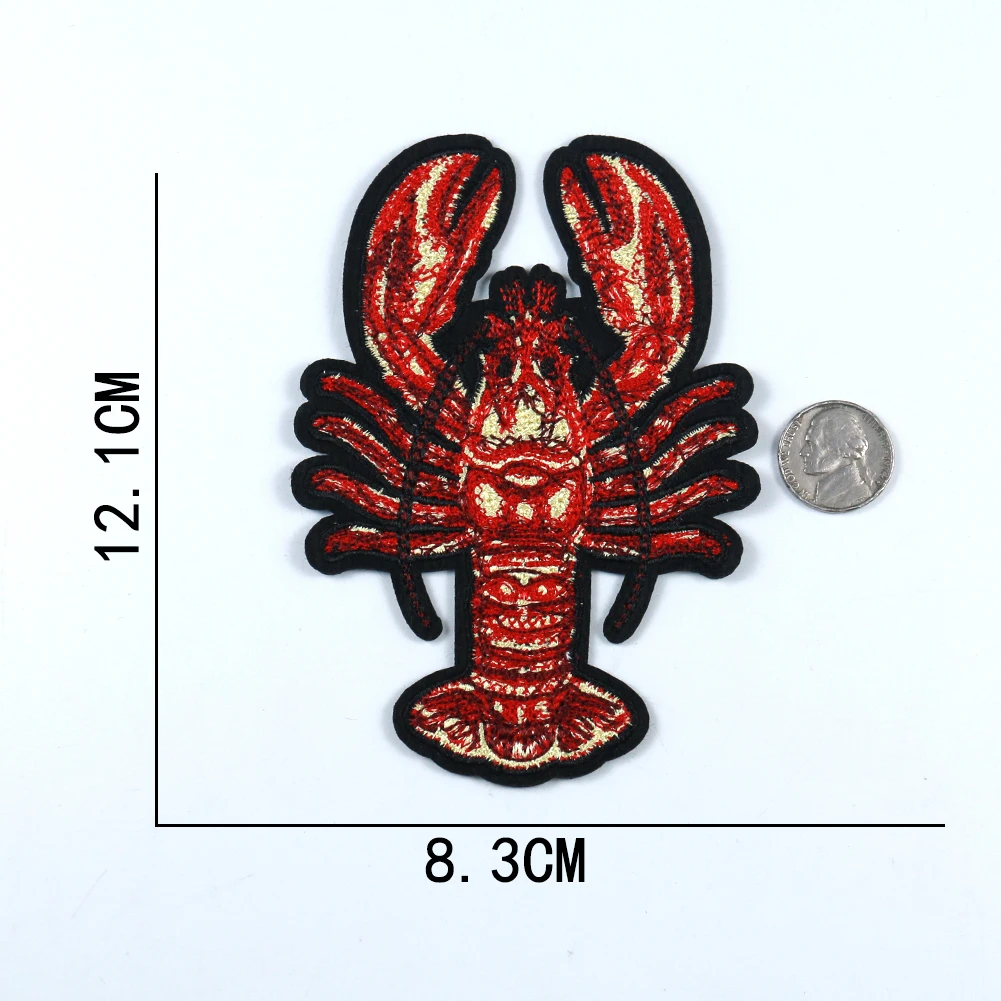 Нашивка с красным морем креативная вышивка термоклейкая нашивка для одежды