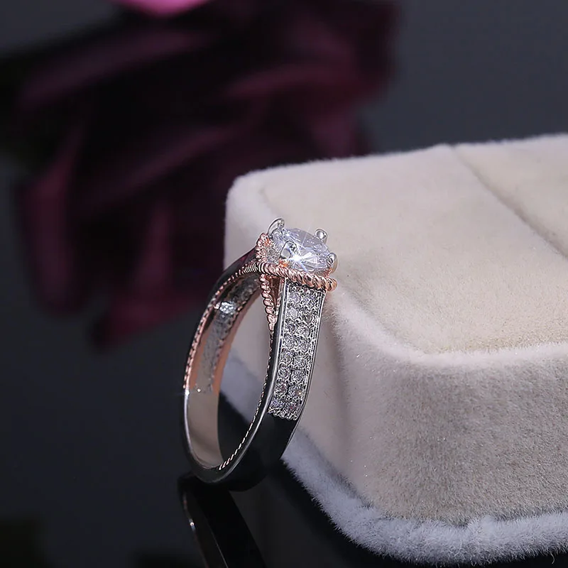 Модное кольцо Mostyle, стиль, с подушками 4ct 5A, циркон, камень, серебряный цвет, обручальное кольцо для женщин