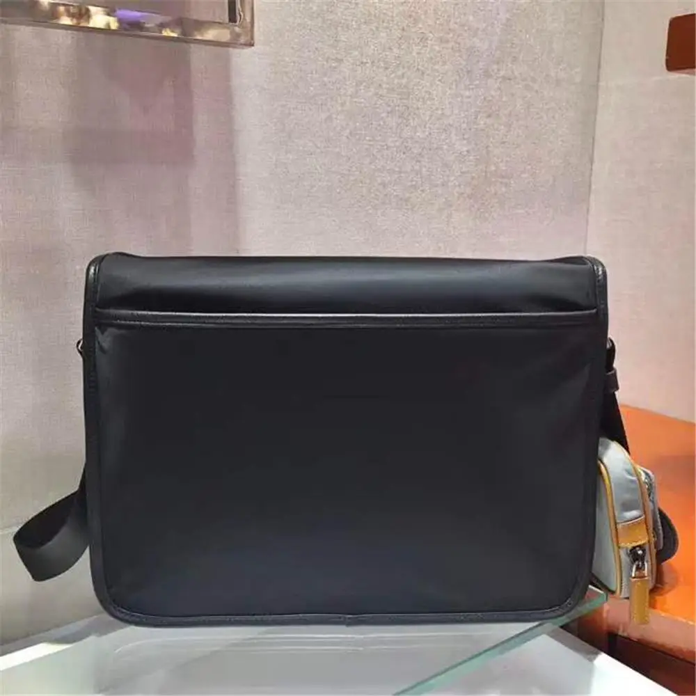

Men's bag nylon bag small waterproof diagonal bag men's black zipper business bag