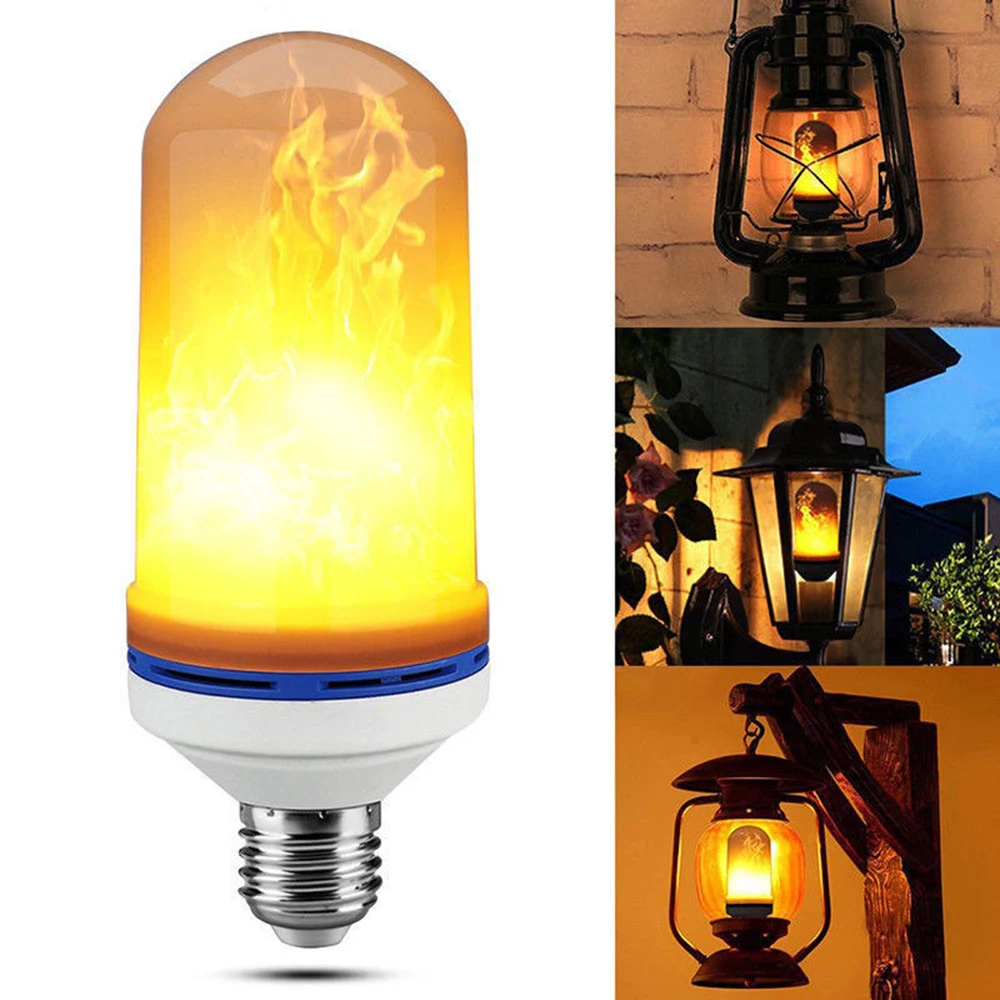 

LED E27 Flame Bulb Fire lamp Corn Bulb Flickering LED Light Dynamic Flame Effect 3W 1800K AC85-240V for Home Lighting